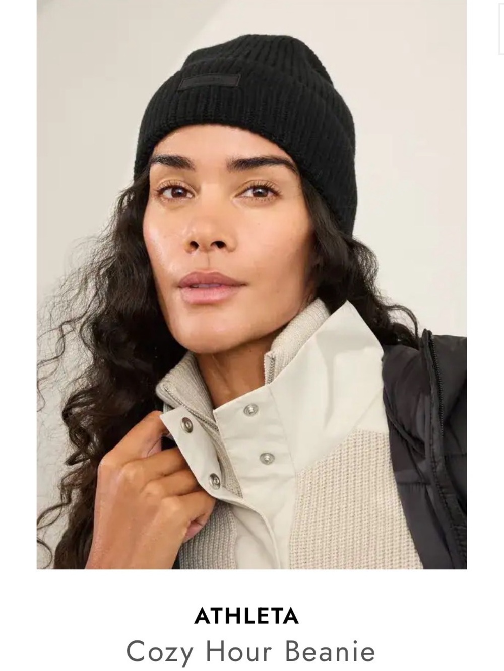 NWT Athleta Cozy Hour Beanie - Black